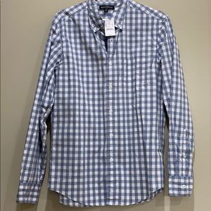 J Crew Factory Blue Gingham Men’s Shirt